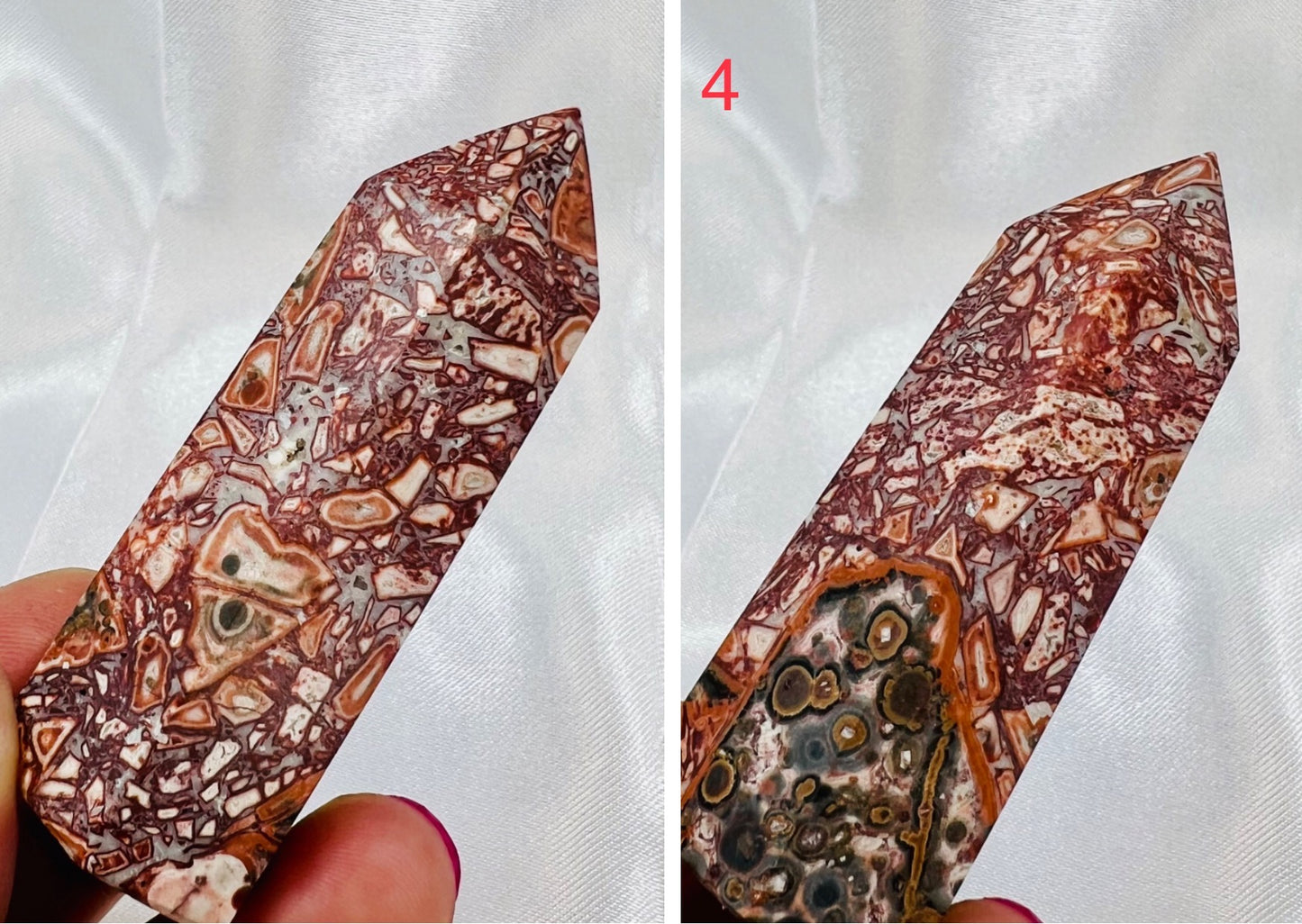 Leopardskin Jasper Points Crystal Generators YOU CHOOSE
