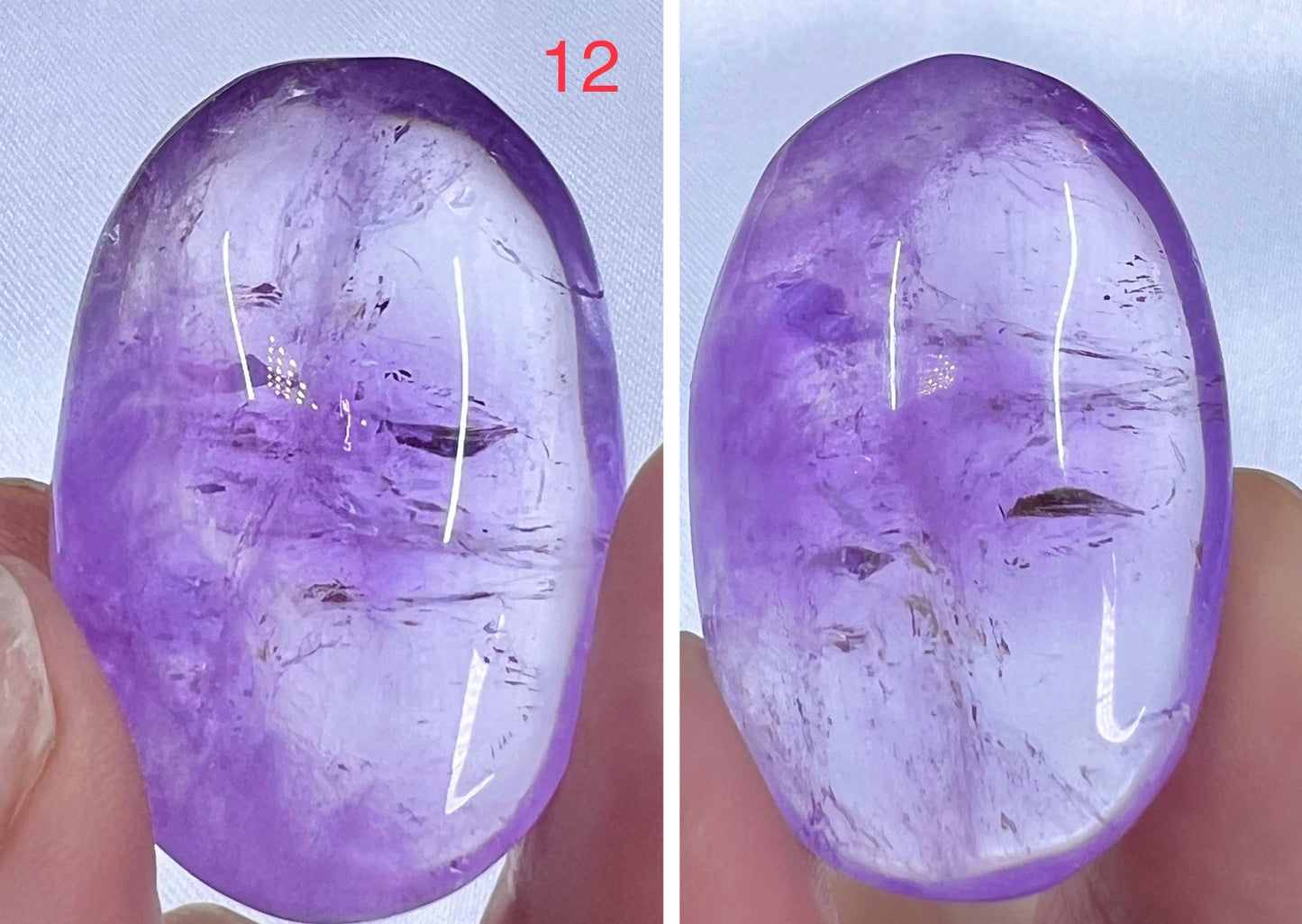 Ametrine Palm Stone Meditation Crystals YOU CHOOSE