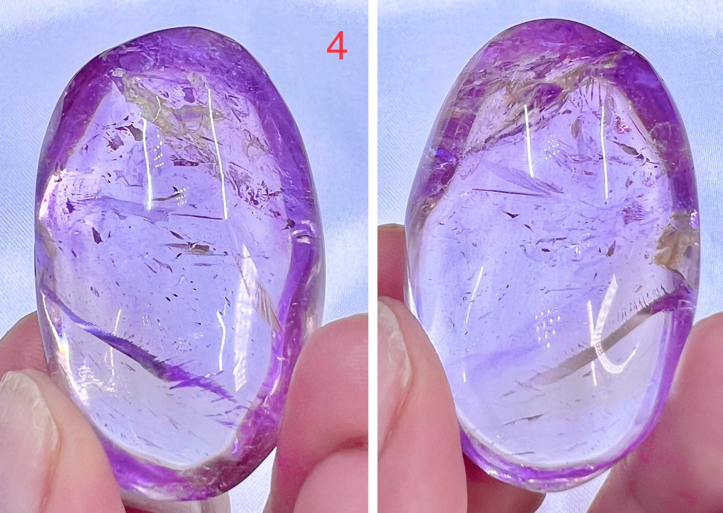 Ametrine Palm Stone Meditation Crystals YOU CHOOSE