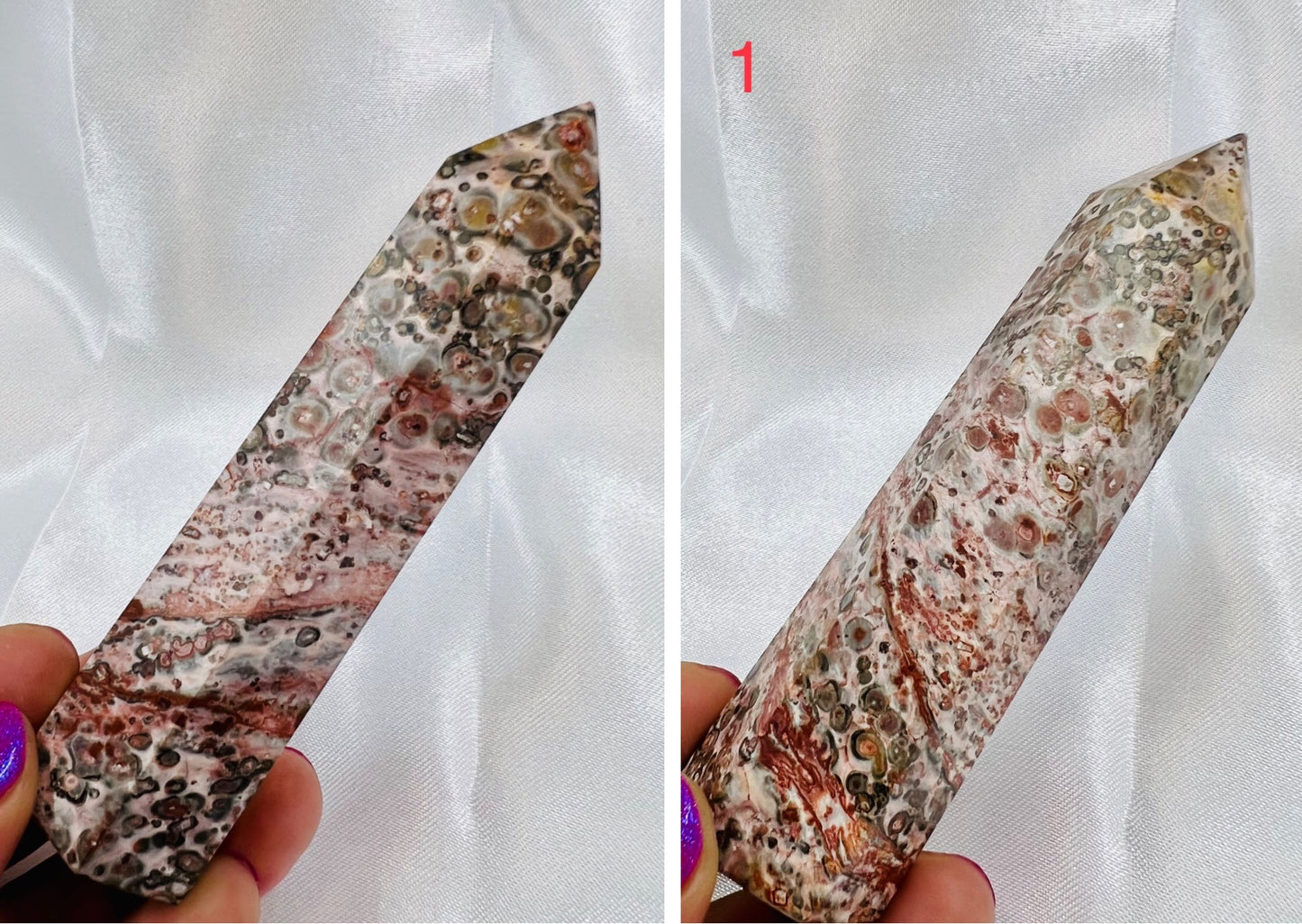 Leopardskin Jasper Points Crystal Generators YOU CHOOSE