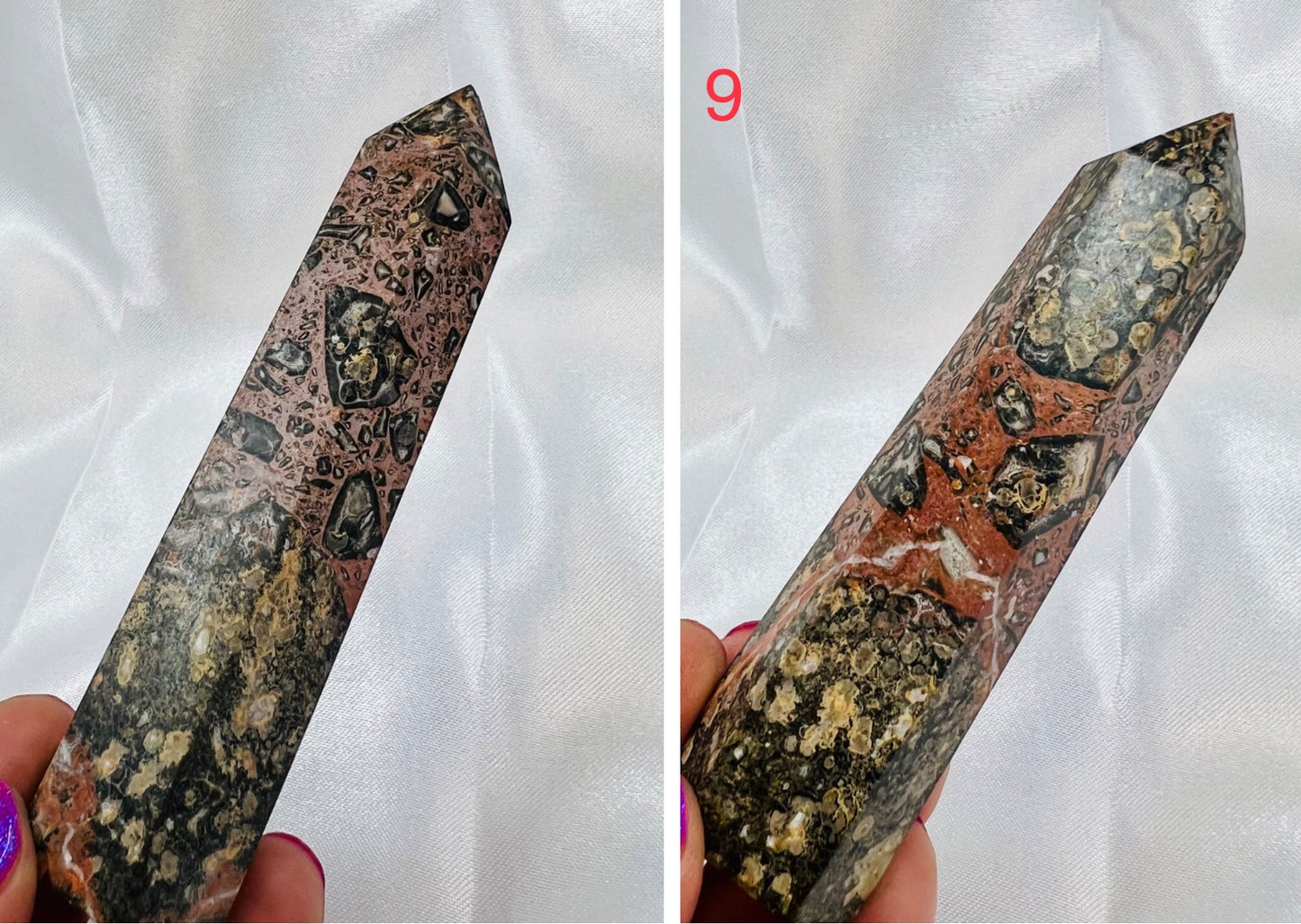 Leopardskin Jasper Points Crystal Generators YOU CHOOSE