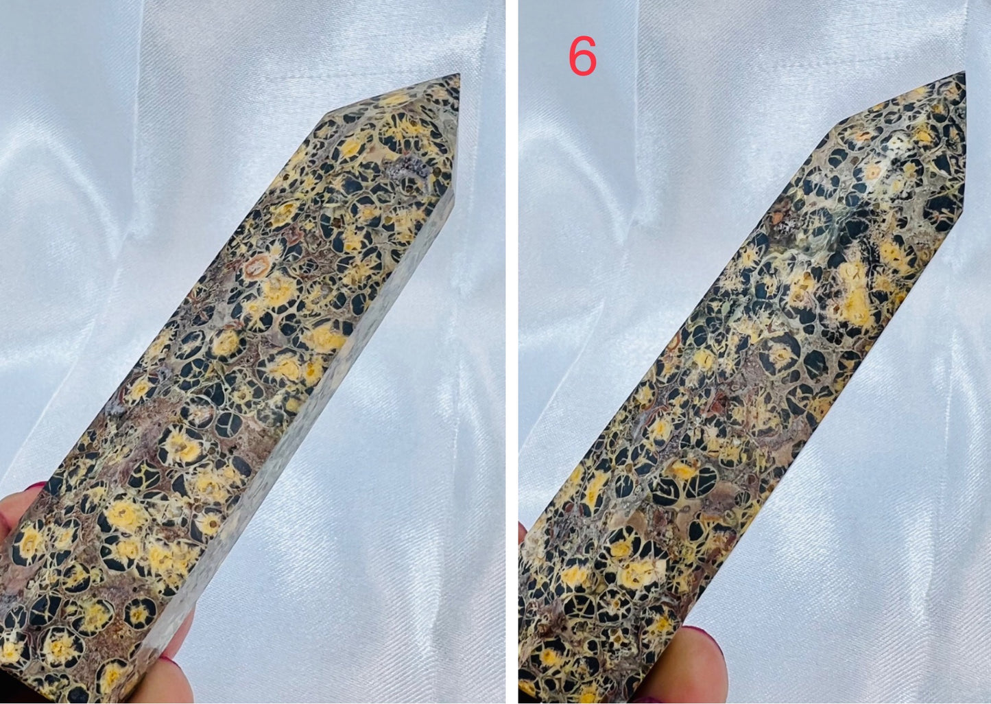 Leopardskin Jasper Points Crystal Generators YOU CHOOSE