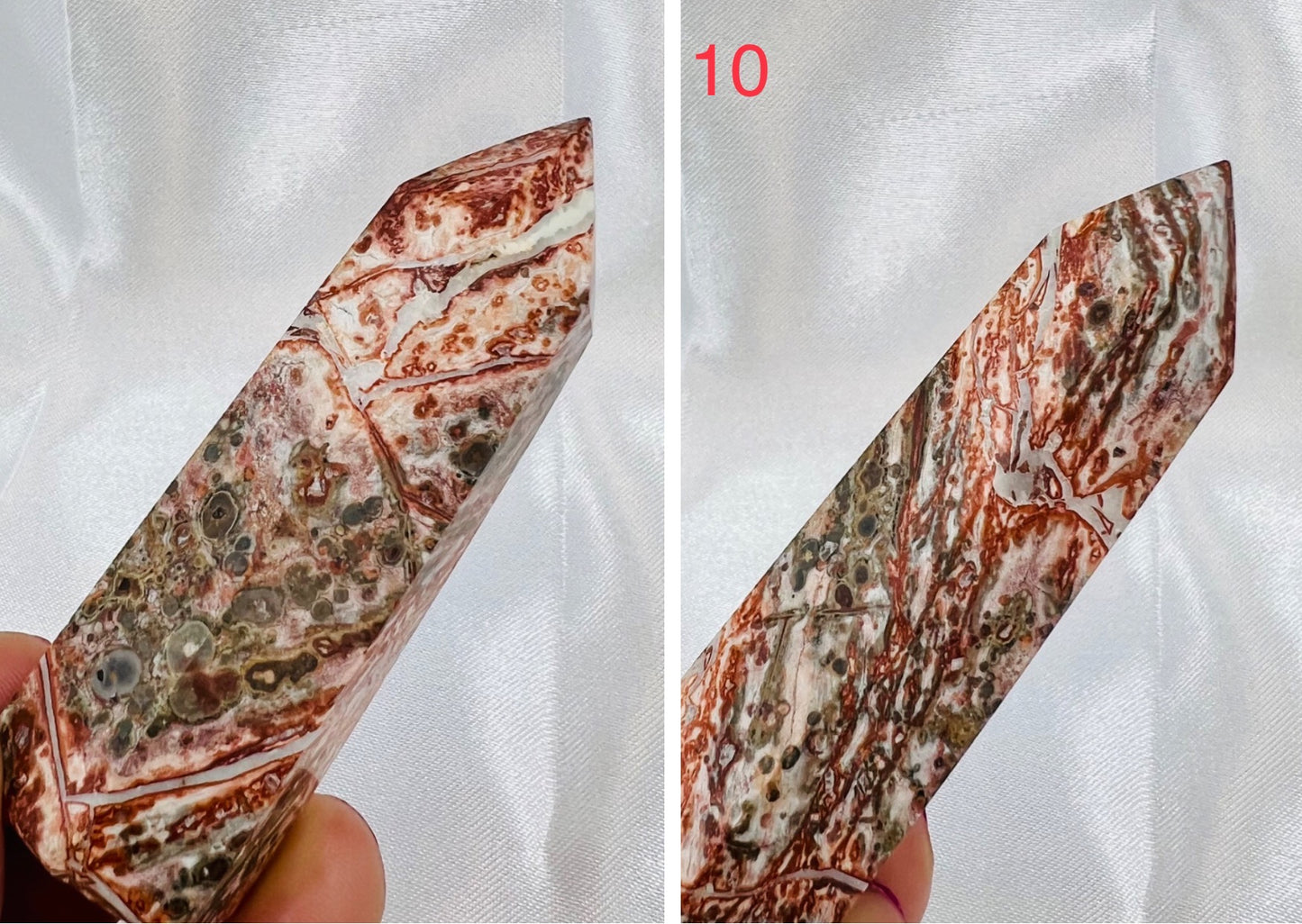 Leopardskin Jasper Points Crystal Generators YOU CHOOSE