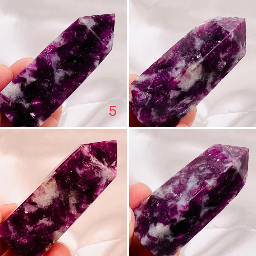 Gem Lepidolite Purple Mica Points Towers Crystal Generators YOU CHOOSE