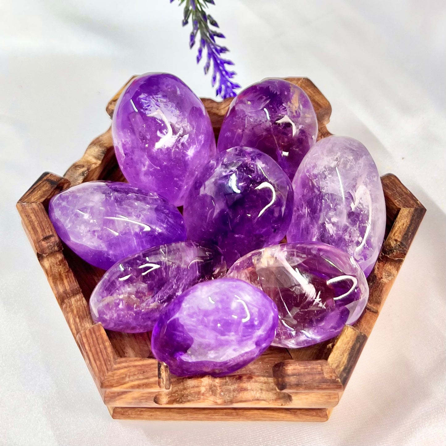 Ametrine Palm Stone Meditation Crystals YOU CHOOSE
