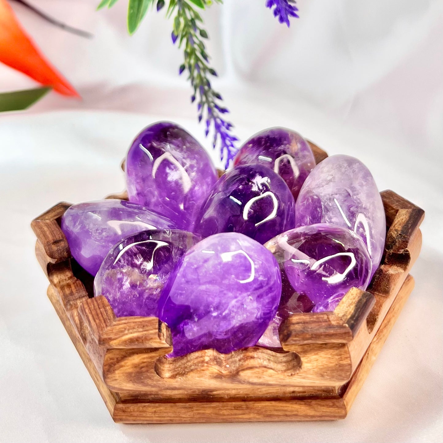 Ametrine Palm Stone Meditation Crystals YOU CHOOSE