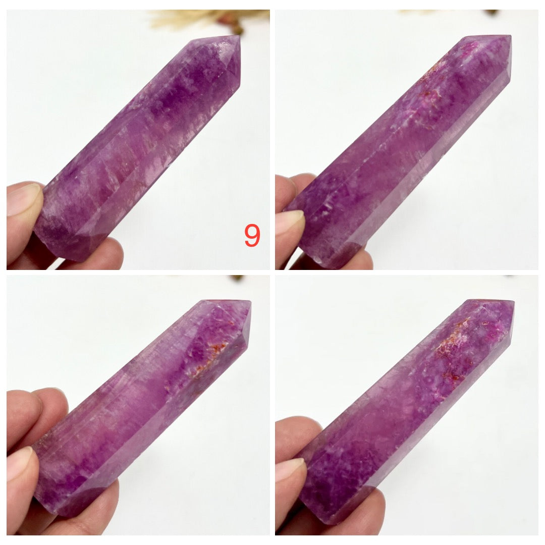 Fuchsia Purple Fluorite Points Towers Crystals YOU CHOOSE