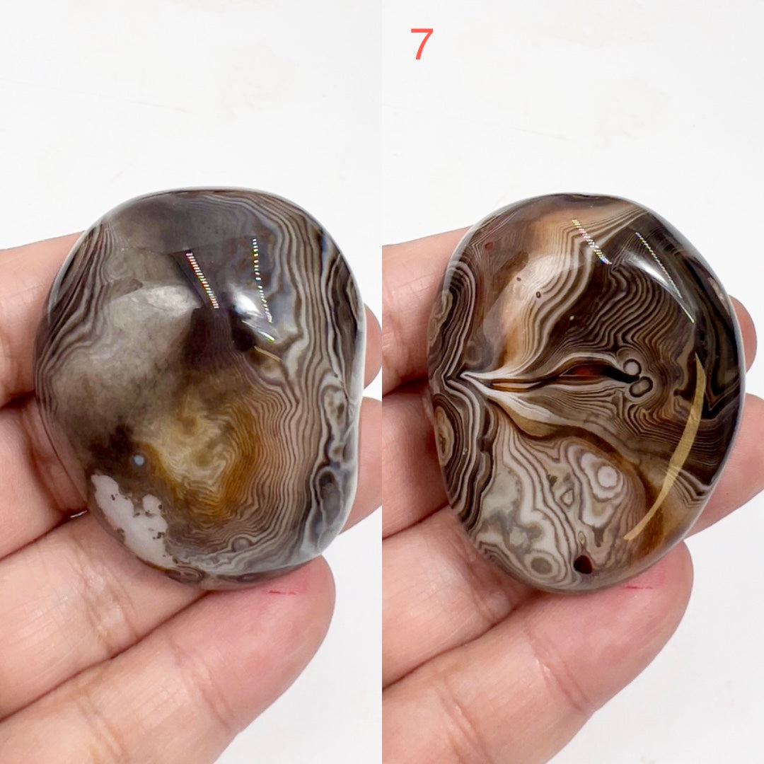 Sardonyx Chalcedony Onyx Palm Stone Meditation Crystals YOU CHOOSE