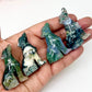 Small Moss Agate Wolves Dogs Crystal Carvings YOU CHOOSE