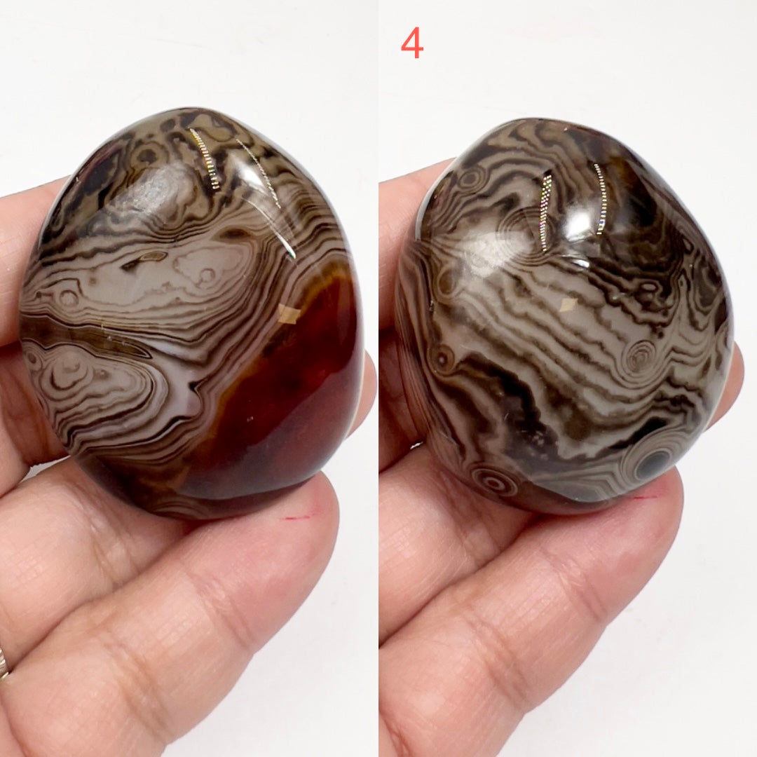 Sardonyx Chalcedony Onyx Palm Stone Meditation Crystals YOU CHOOSE