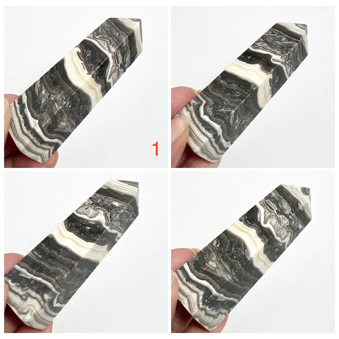 Zebra Phantom Calcite Points Towers Obelisk Crystal YOU CHOOSE