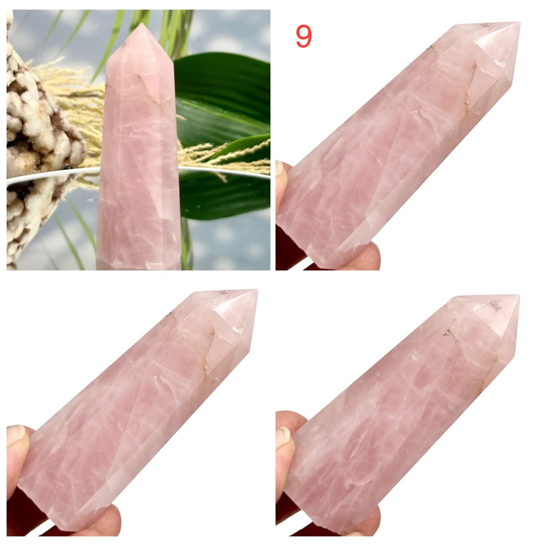 Rose Quartz Points Towers Healing Crystal Generators YOU CHOOSE