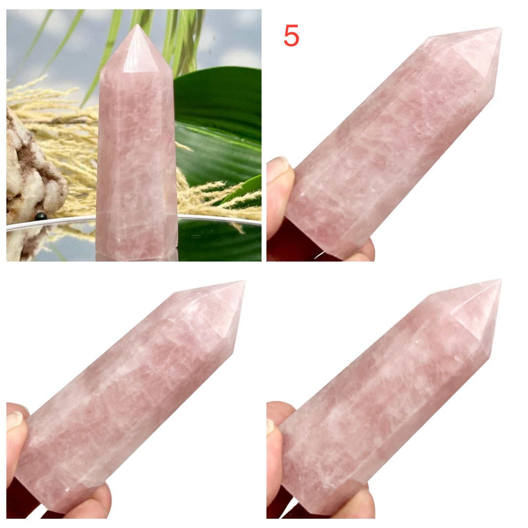 Rose Quartz Points Towers Healing Crystal Generators YOU CHOOSE