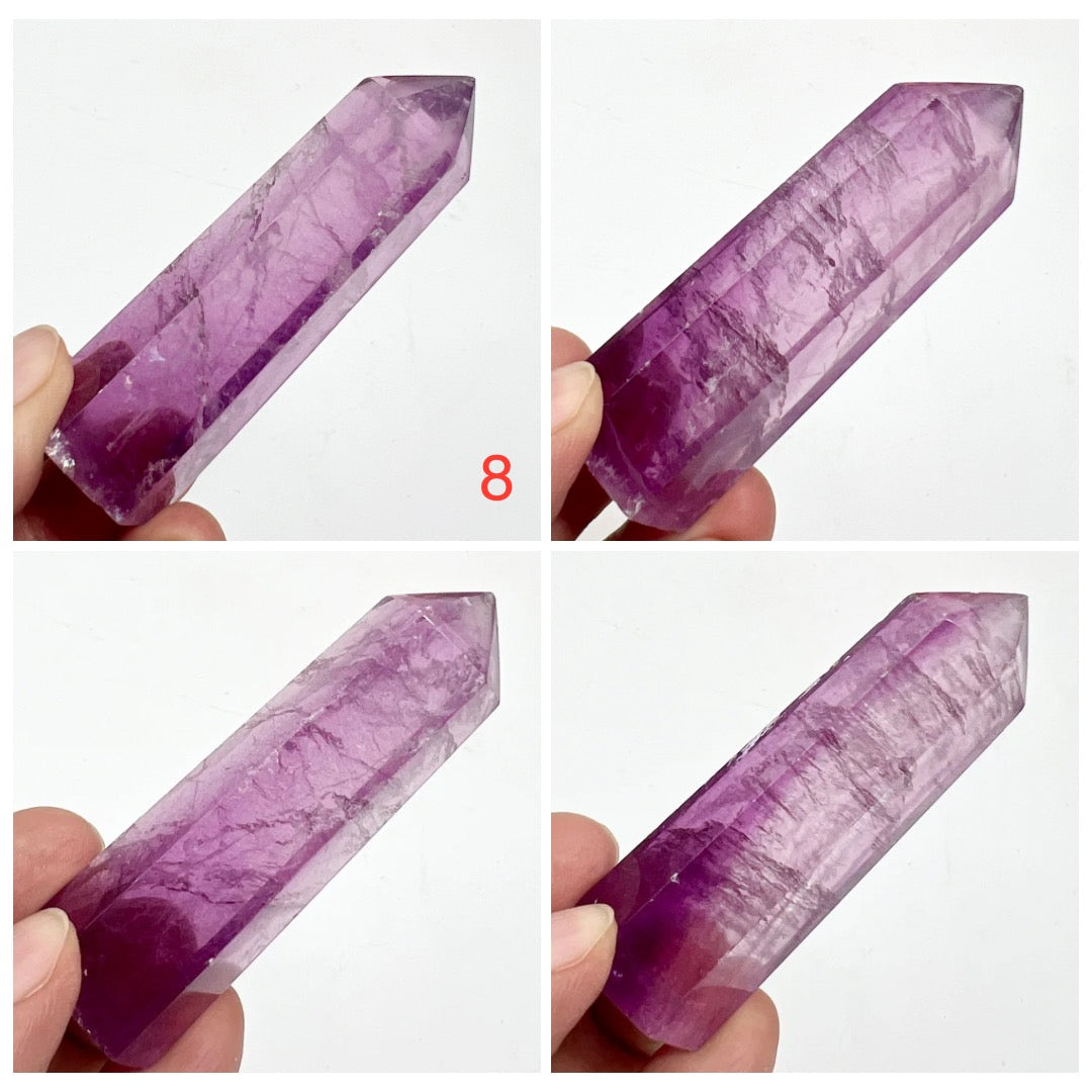Fuchsia Purple Fluorite Points Towers Crystals YOU CHOOSE