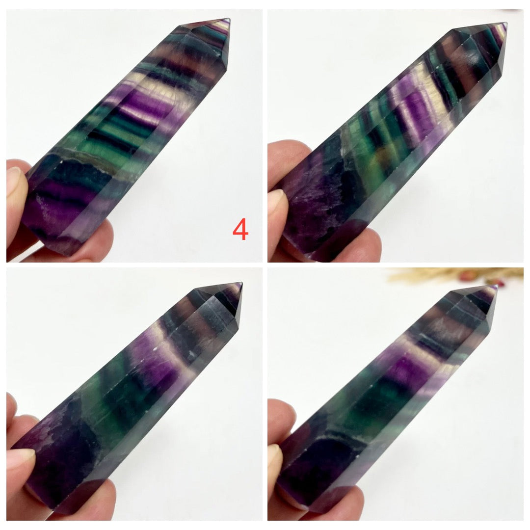 Rainbow Fluorite Points Towers Crystal Generators YOU CHOOSE