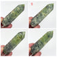 Prehnite with Epidote Points Towers Crystal Generators YOU CHOOSE