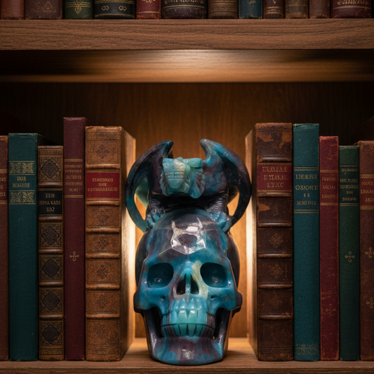 Trolleite Gargoyle on Skull Hollow Jaw Rare Healing Crystal Carving 1564g