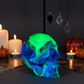 Volcanic Agate Skull UV Reactive Healing Crystal Carving 542g
