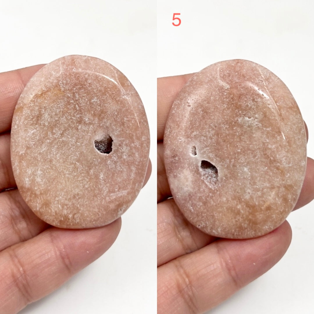 Pink Amethyst Palm Stones Worry Healing Crystals YOU CHOOSE