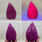 Honeycomb Ruby Flames UV Reactive Crystal Carvings YOU CHOOSE