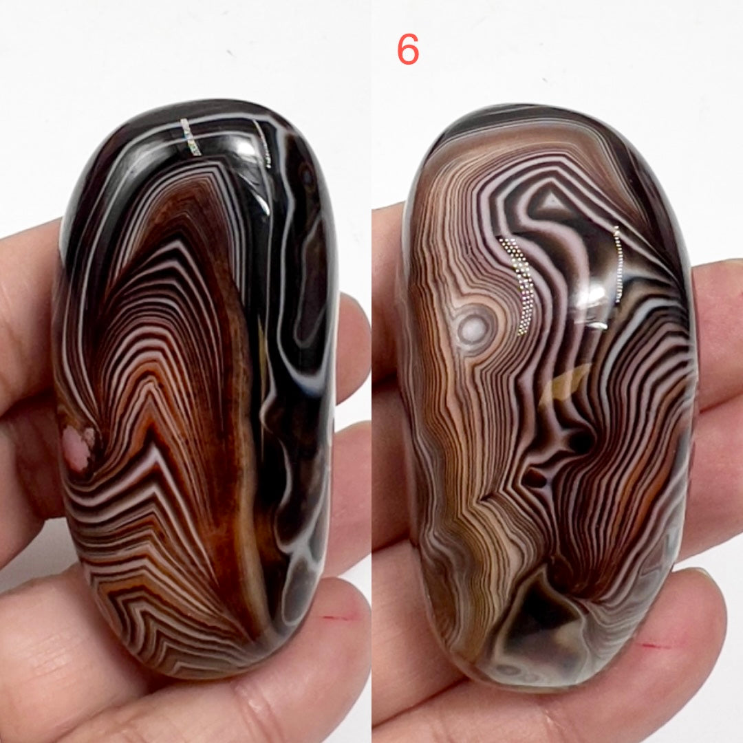 Sardonyx Chalcedony Onyx Palm Stone Meditation Crystals YOU CHOOSE