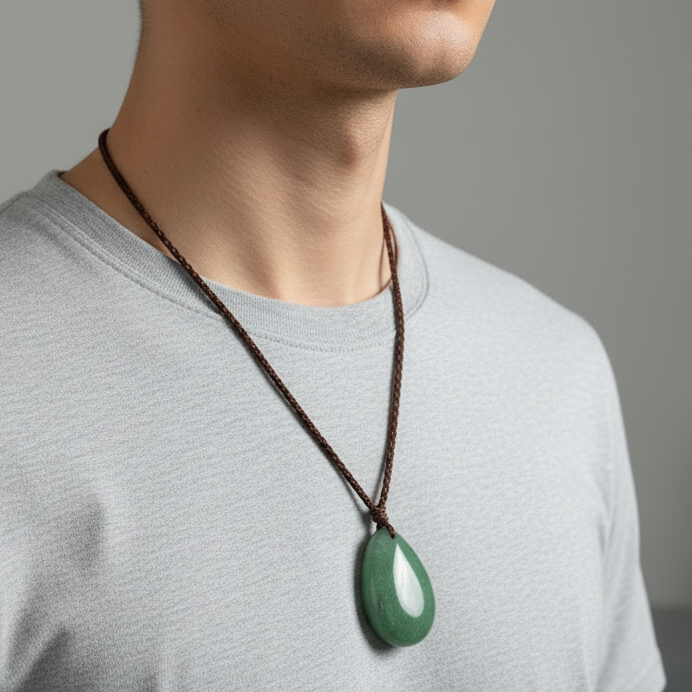 Green Aventurine Cord Necklace Wearable Crystals