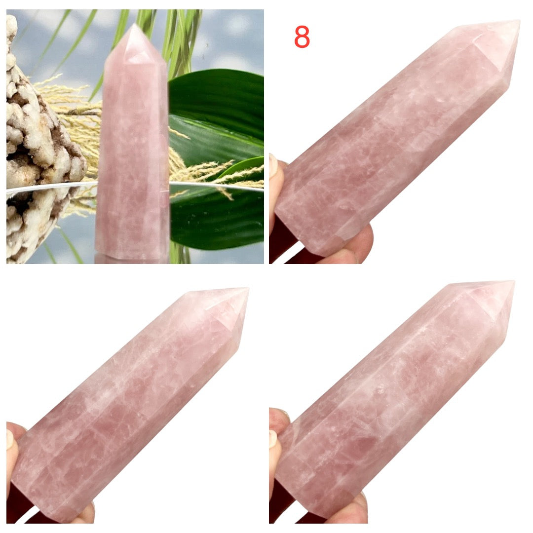 Rose Quartz Points Towers Healing Crystal Generators YOU CHOOSE