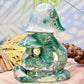 Moss Agate Mushroom Cluster Large Crystal Carving 2190g