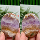 Amethyst with Mexican Lace Agate Palm Stone Crystal YOU CHOOSE