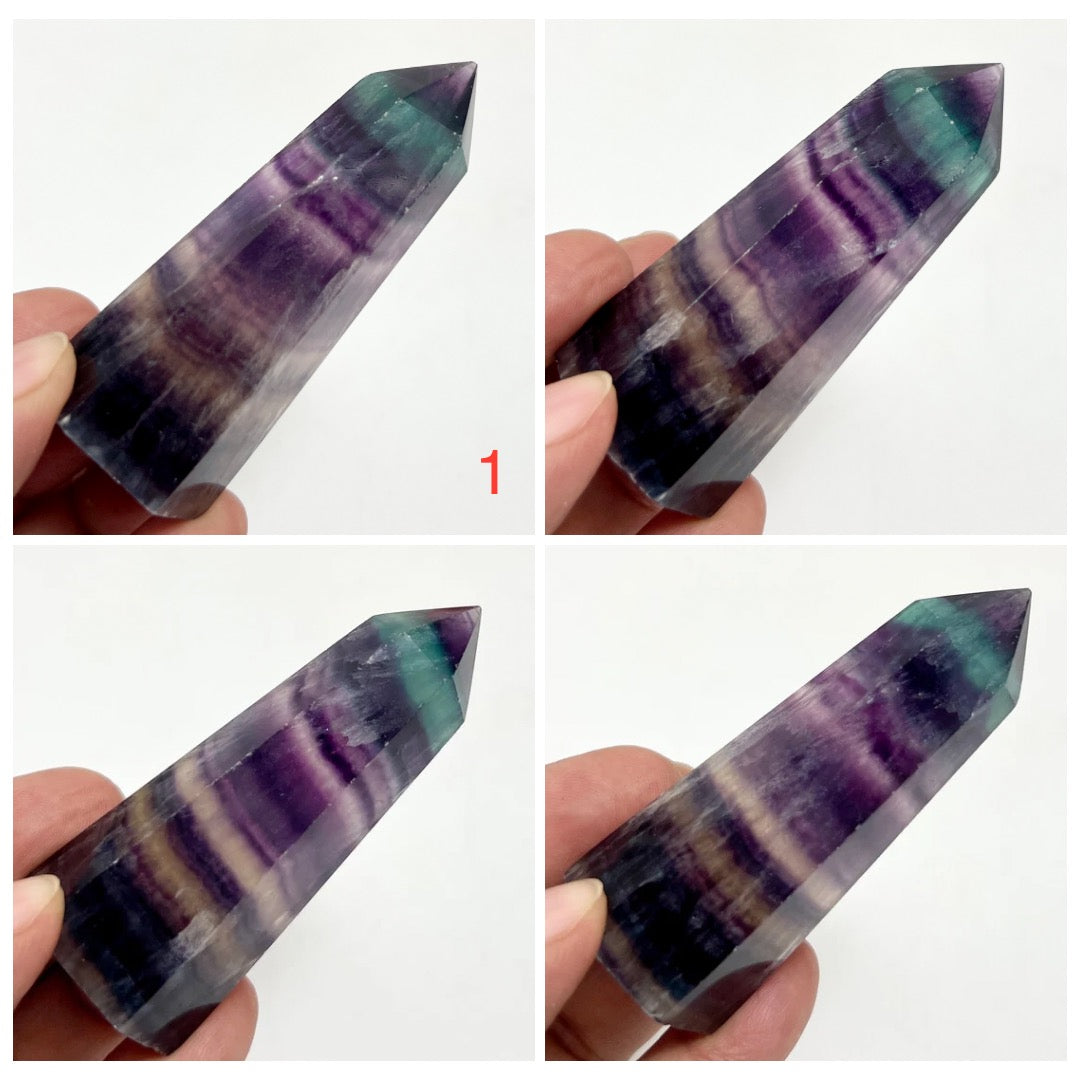 Rainbow Fluorite Points Towers Crystal Generators YOU CHOOSE