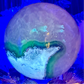Volcanic Agate Quartz Sphere UV Reactive Crystal Ball 288g 59mm