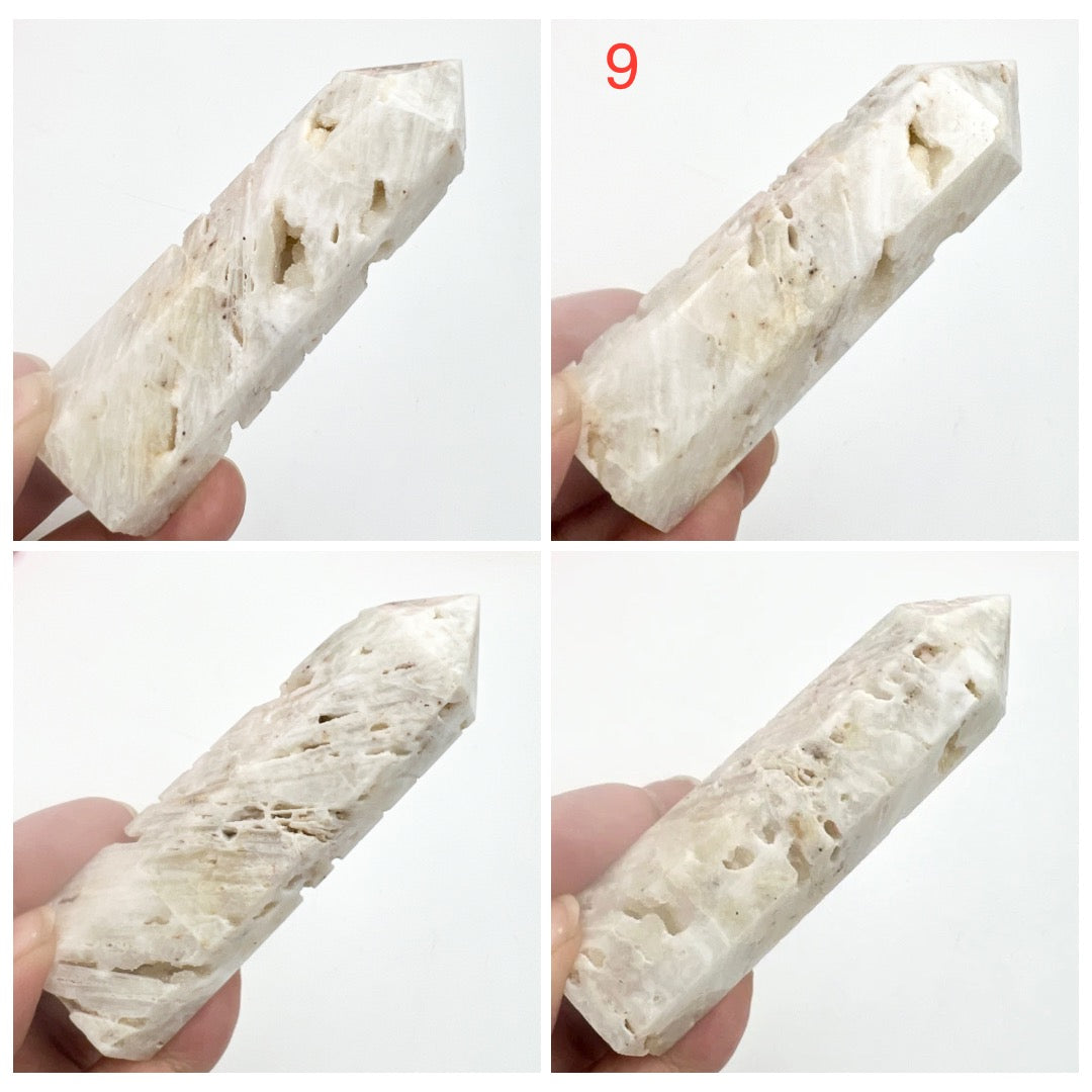 Druzy White Agate Points Towers Crystals YOU CHOOSE