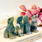 Small Moss Agate Wolves Dogs Crystal Carvings YOU CHOOSE