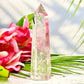 Black Tourmaline in Clear Quartz Tower Crystal Generator 156g 120mm