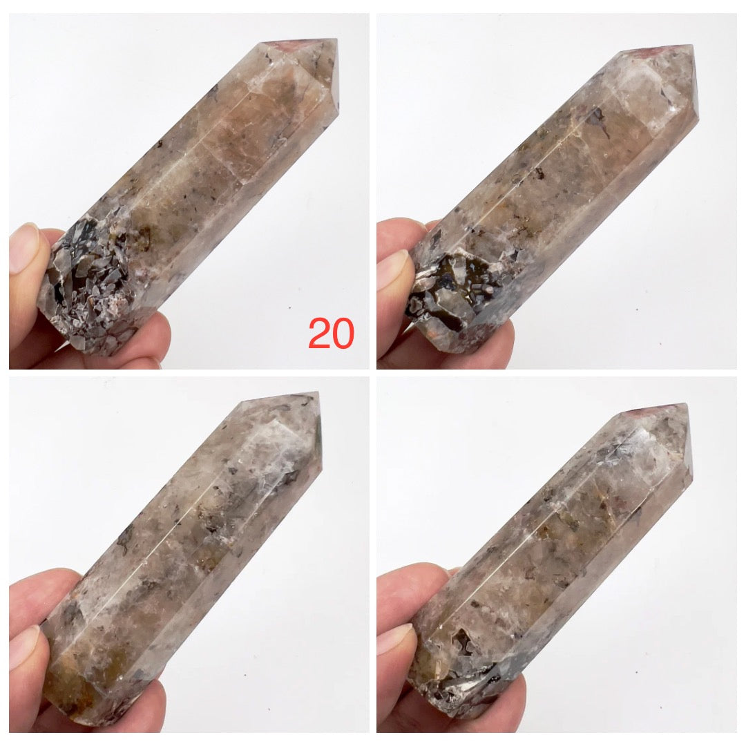 Mosaic Chalcedony Quartz Rare Points Towers Crystal Generators YOU CHOOSE