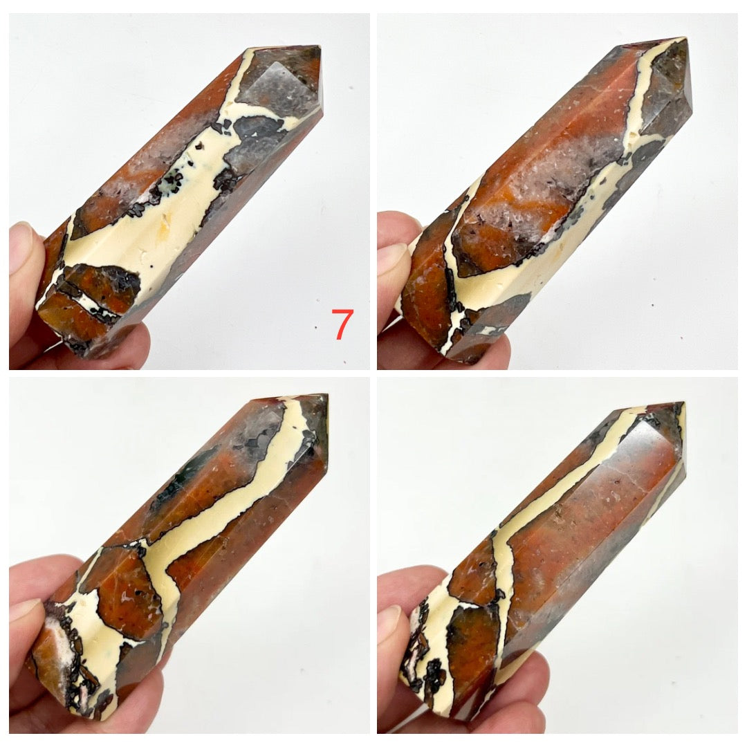 Mosaic Chalcedony Quartz Rare Points Towers Crystal Generators YOU CHOOSE