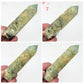 Prehnite with Epidote Points Towers Crystal Generators YOU CHOOSE