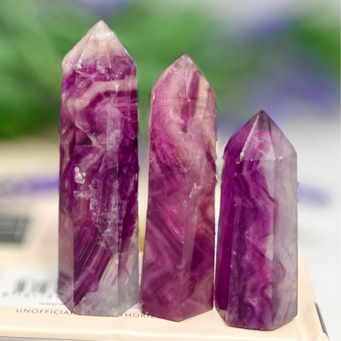 Fuchsia Purple Fluorite Points Towers Crystals YOU CHOOSE