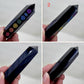 Black Obsidian Points With Chakra Print Crystal Generators YOU CHOOSE