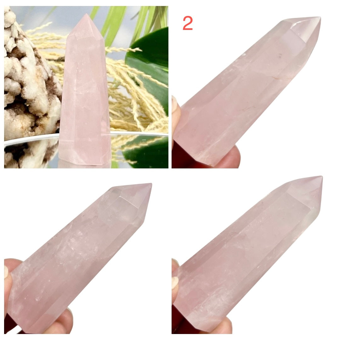 Rose Quartz Points Towers Healing Crystal Generators YOU CHOOSE