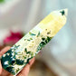 Moss Agate Tower Crystal Generator 500g 156mm