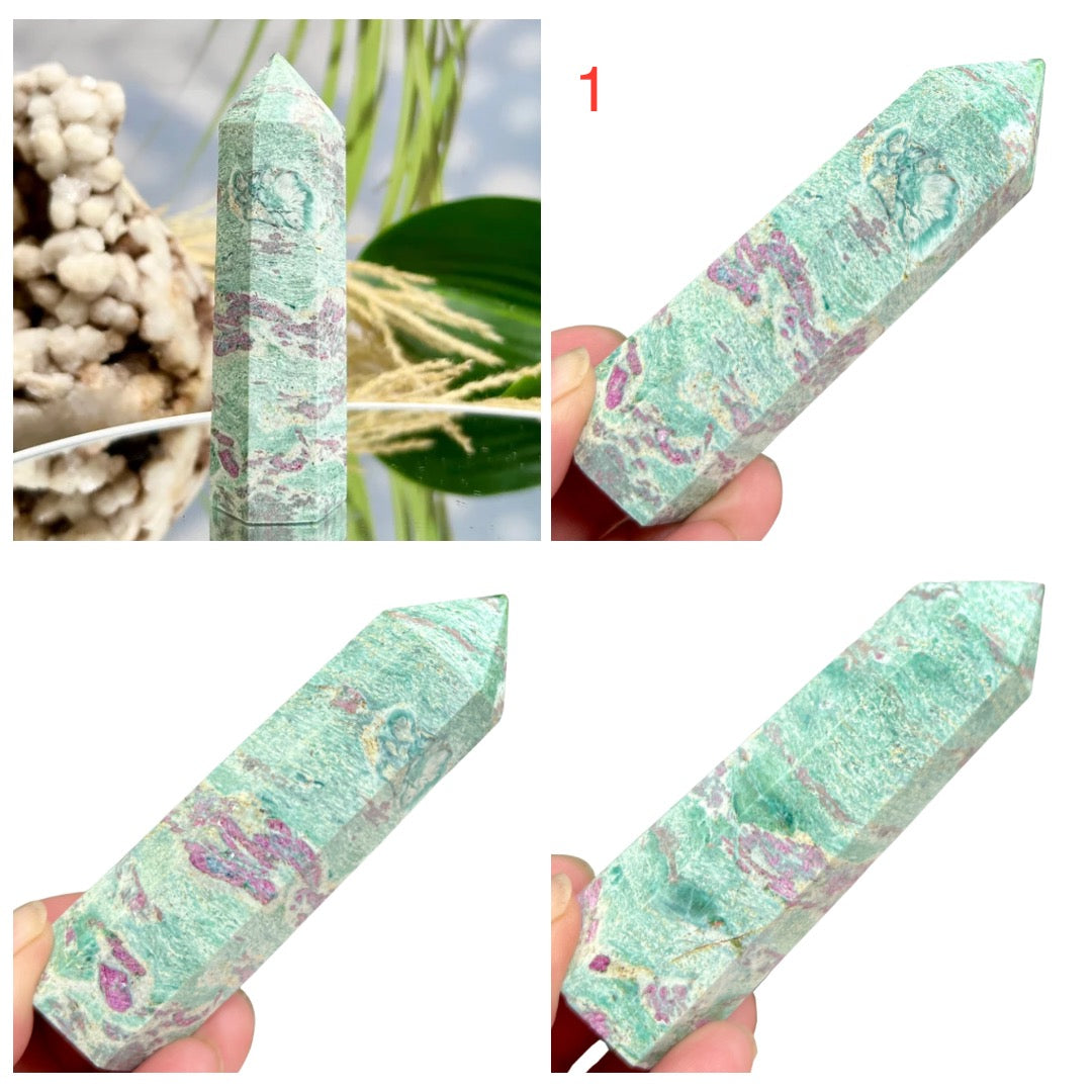 Ruby In Kyanite Points UV Reactive Crystal Generators YOU CHOOSE