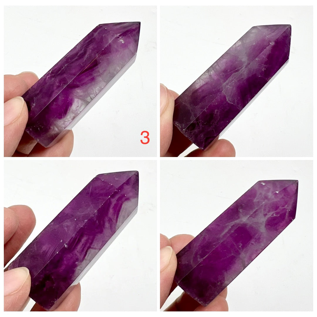 Fuchsia Purple Fluorite Points Towers Crystals YOU CHOOSE