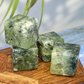 Prehnite with Epidote Cubes Crystal Carving YOU CHOOSE