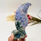 Moss Agate Moon Purple Chalcedony Rare Druzy Crystal Carving 844g 205mm
