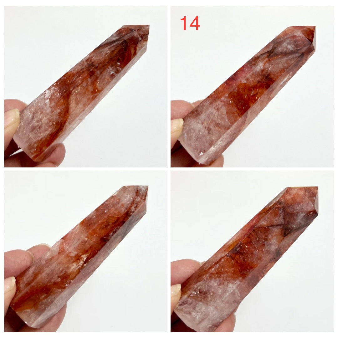 Hematoid Fire Quartz Points Towers Crystal Generators YOU CHOOSE