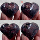 Garnet in Arfvedsonite Hearts Crystal Carvings YOU CHOOSE