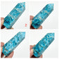 Blue Apatite Points Towers Crystal Generator YOU CHOOSE