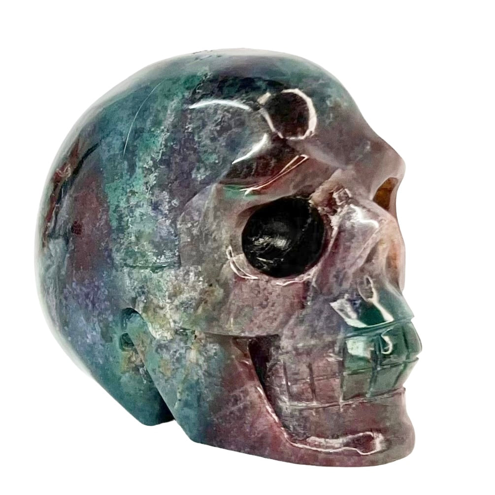 Ocean Sea Jasper Skull Crystal Skull Carving 470g