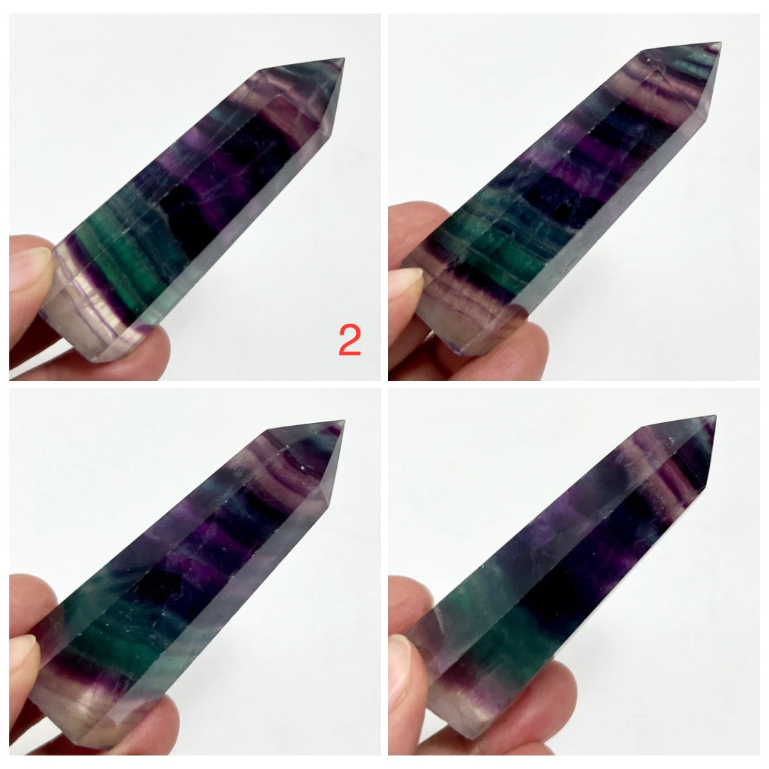 Rainbow Fluorite Points Towers Crystal Generators YOU CHOOSE